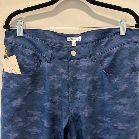 Peter Millar Blue Golf Pants Crown Sport eb66 Camoflauge Print Country Outdoors - Picture 2 of 9